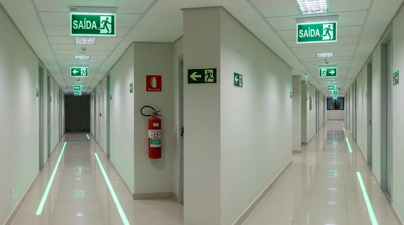 Sinalização de Emergência em Condomínios: Normas, Tipos e Como Evitar Multas do CBMERJ